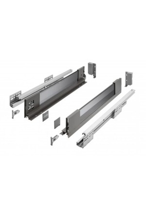 ящик GTV AXIS PRO GLASS 84*450мм, доводчик, 40кг, антрацит/PB-AXISPRO-GLASS-KPL450A