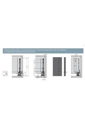 ящик GTV AXIS PRO GLASS 84*450мм, доводчик, 40кг, белый/PB-AXISPRO-GLASS-KPL450A1