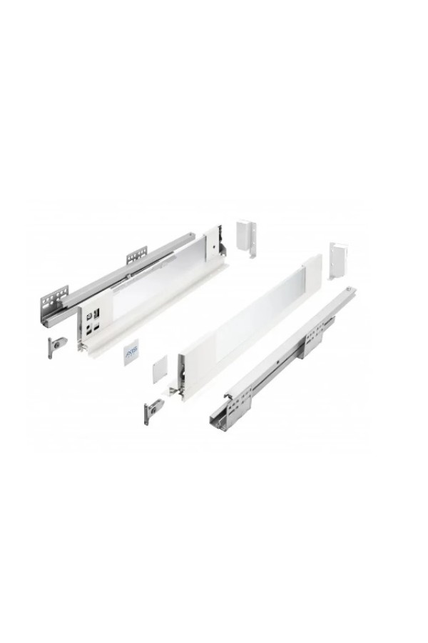 ящик GTV AXIS PRO GLASS 86*500мм, доводчик, 40кг, белый/PB-AXISPRO-GLASS-KPL500A1