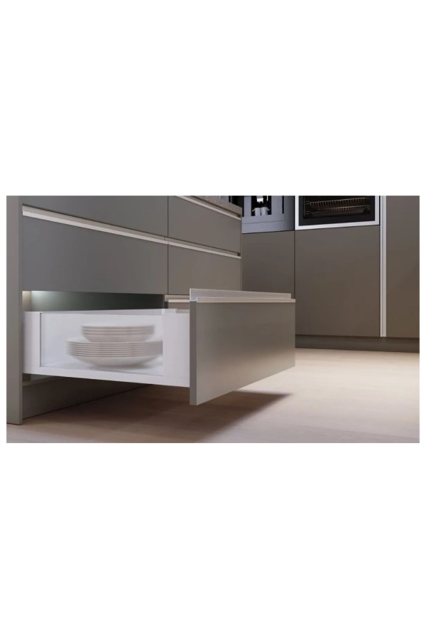 ящик GTV AXIS PRO GLASS 116*500мм, доводчик, 40кг, белый/PB-AXISPRO-GLASS-KPL500B1