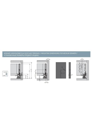 ящик GTV AXIS PRO GLASS 116*550мм, доводчик, 40кг, белый/PB-AXISPRO-GLASS-KPL550B1