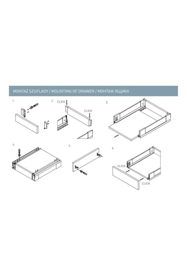 ящик GTV AXIS PRO GLASS 116*550мм, доводчик, 40кг, белый/PB-AXISPRO-GLASS-KPL550B1