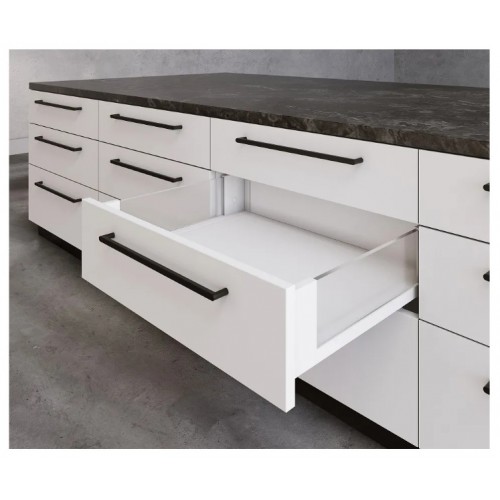 ящик GTV AXIS PRO GLASS 116*550мм, доводчик, 40кг, белый/PB-AXISPRO-GLASS-KPL550B1