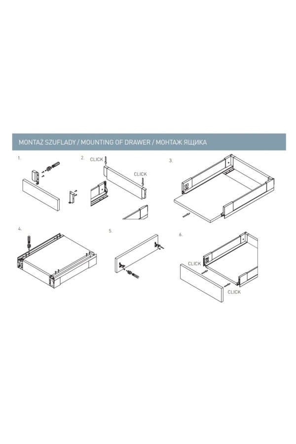 ящик GTV AXIS PRO GLASS 167*550мм, доводчик, 40кг, белый/PB-AXISPRO-GLASS-KPL550C1