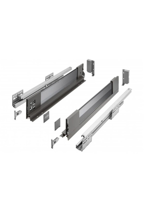 ящик GTV AXIS PRO GLASS 116*500мм, доводчик, 40кг, антрацит/PB-AXISPRO-GLASS-KPL500B