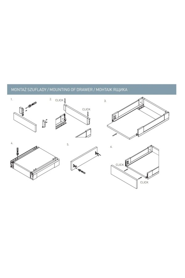 ящик GTV AXIS PRO GLASS 116*500мм, доводчик, 40кг, антрацит/PB-AXISPRO-GLASS-KPL500B