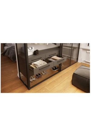ящик GTV AXIS PRO GLASS 116*500мм, доводчик, 40кг, антрацит/PB-AXISPRO-GLASS-KPL500B