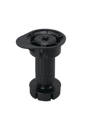 Опора кухонная регулируемая 120мм трехсборная БЕЗ винта, клипсы и подклипсника, черная