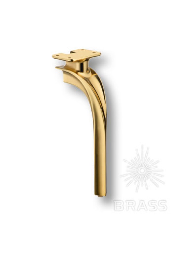 Brass 2390 0270 Gold Опора мебельная CRUZ, глянцевое золото 270 мм