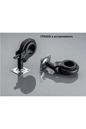опора колесная фланцевая 60мм, со стопором, черный, STRADA, GTV (4шт)/KM-STRADA-60MM-ZH-20