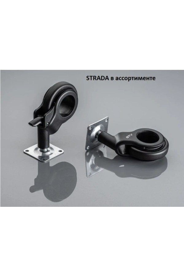 опора колесная фланцевая 60мм, со стопором, черный, STRADA, GTV (4шт)/KM-STRADA-60MM-ZH-20
