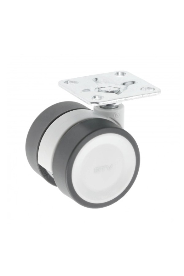 опора колесная фланцевая 50мм, без стопора, серый, CIRCO, GTV (4шт)/KM-CIRCO-50MM-BH-19
