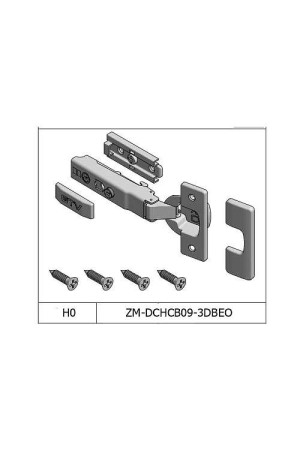 Петля мебельная накладная SOLID PRO 105 градусов H=0мм с доводчиком, длинное плечо ZM-DCHCB09-3DBEO GTV