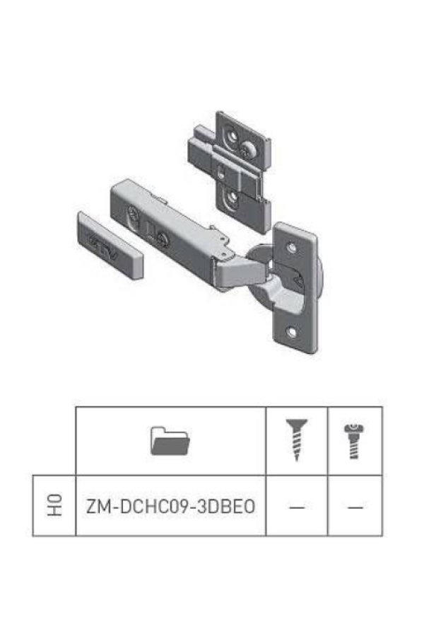 петля GTV накладная SOLID, 3D, доводчик, clip-on,без еврош(100шт)/ZM-DCHC09-3DBEO