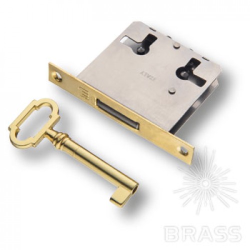Brass 01903 замок мебельный врезной с ключем, латунь