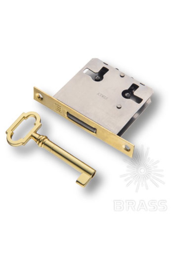 Brass 01903 замок мебельный врезной с ключем, латунь