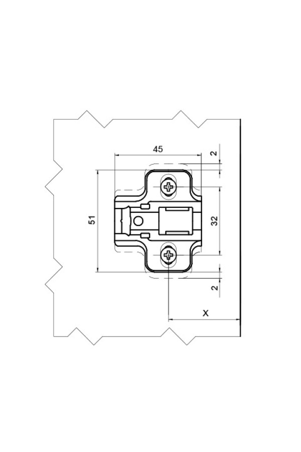Firmax планка монтажная с евровинтом, clic-on, H=0/FRM0196.2