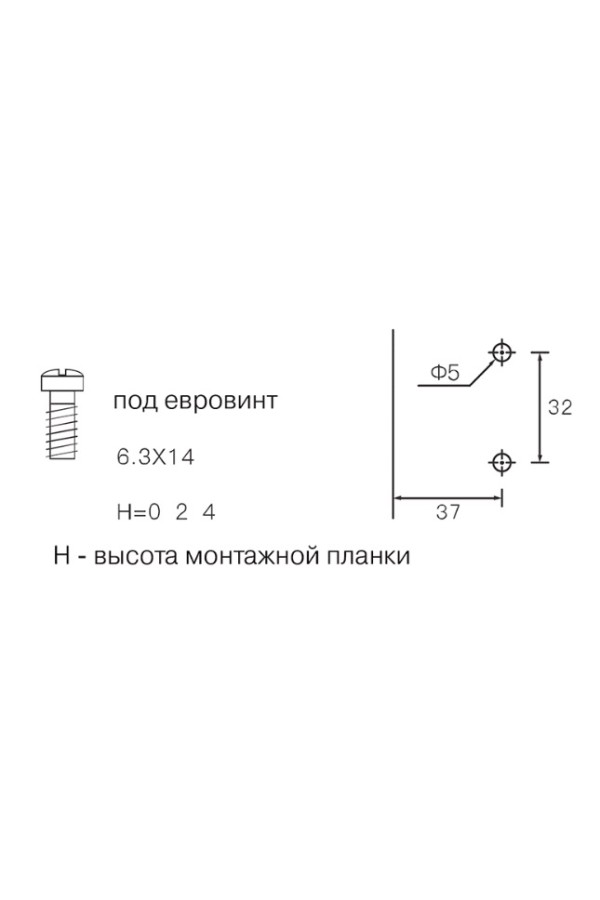 Firmax Smartline планка монтажная H=4, под евровинт, clip-on/FRM0146.H4/5