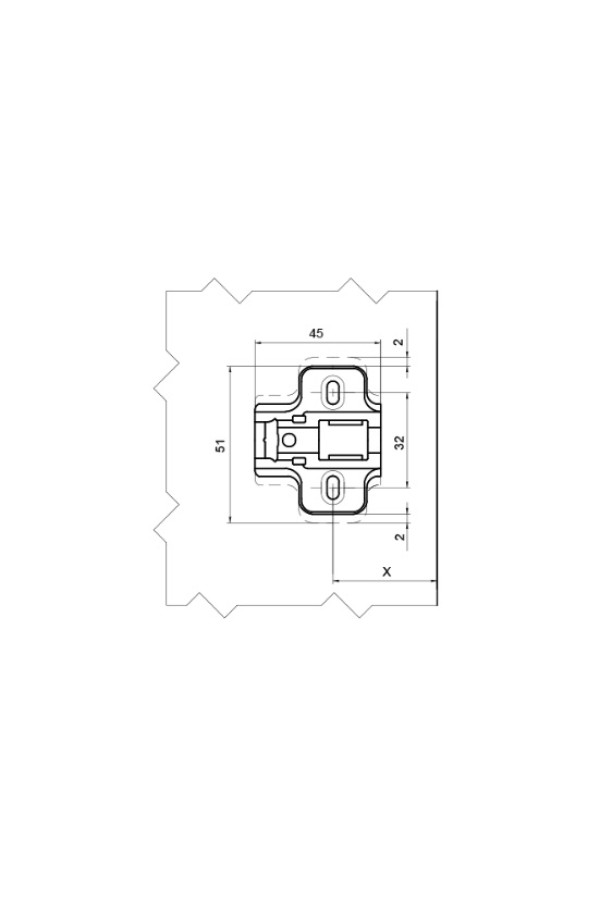 Firmax планка монтажная под шуруп, clic-on, H=0/FRM0196