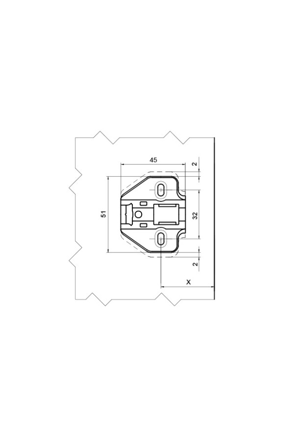 Firmax планка монтажная под шуруп, clic-on, H=9/FRM0196.9