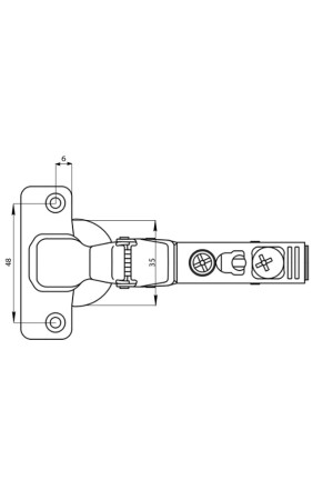 Firmax петля вкладная без доводчика, Click-on/FRM0102.1
