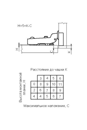 Firmax петля полунакладная без доводчика 100гр, Click-on/FRM0101.1