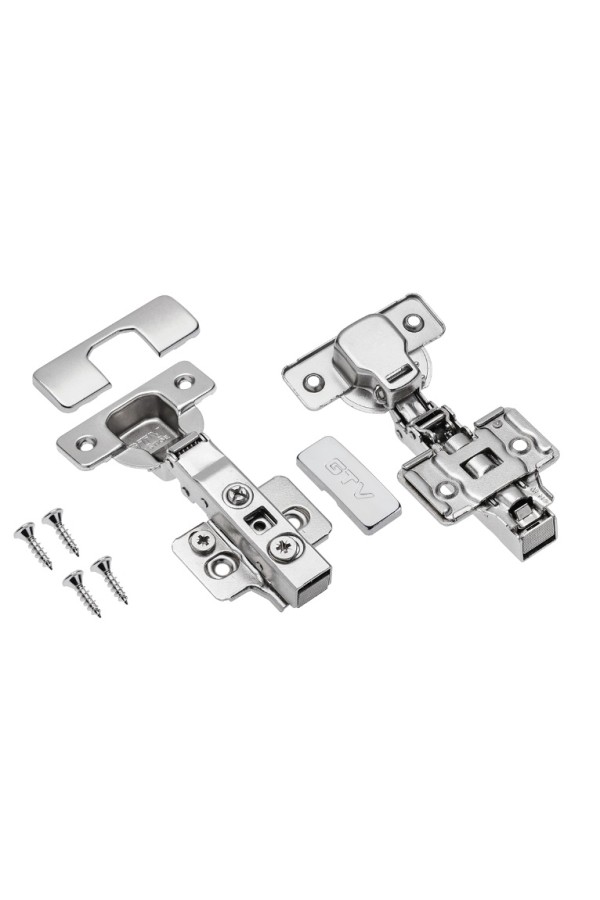 петля GTV накладная c h=0мм, доводчик, clip-on 3D (100шт)/ZM-ECHC09-3DBEO (аналог 11105)