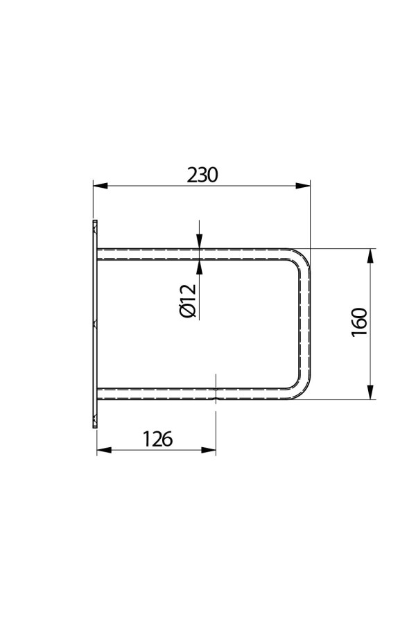Полкодержатель BELT 220*230мм черный матовый PP-BELT-20M GTV
