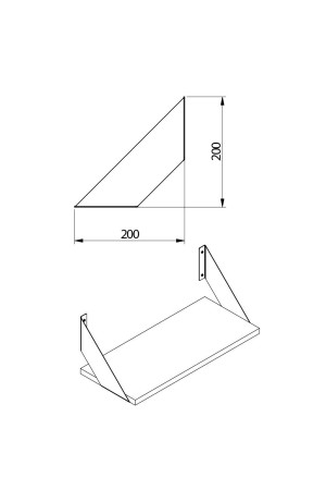Полкодержатель FLAT 200*200мм черный матовый PP-FLAT-20M GTV