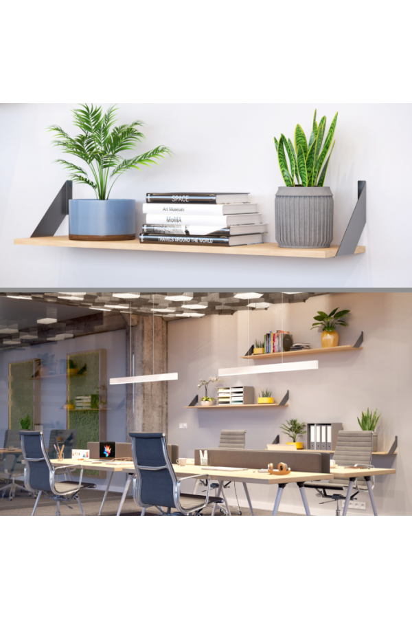 Полкодержатель FLAT 200*200мм черный матовый PP-FLAT-20M GTV
