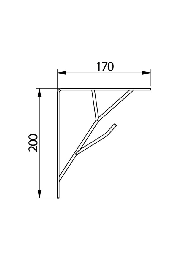 Полкодержатель TREE 170*200мм черный матовый PP-TREE-20M GTV