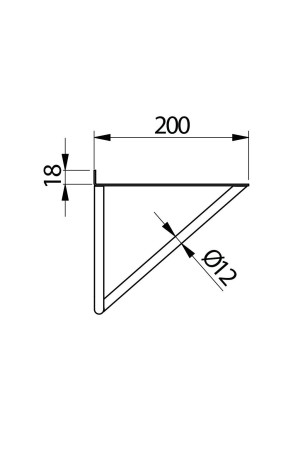 Полкодержатель WIRE 180*160мм черный матовый PP-WIRE-20M GTV