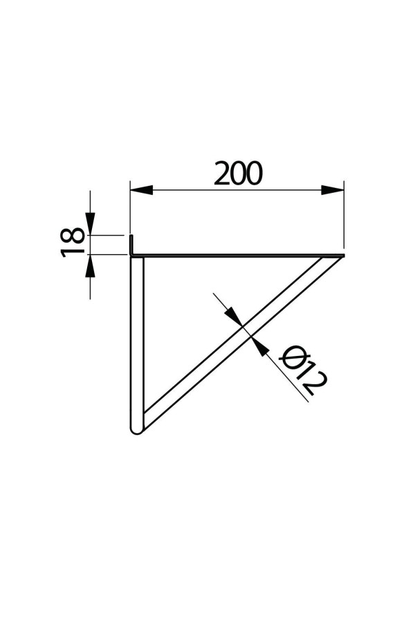 Полкодержатель WIRE 180*160мм черный матовый PP-WIRE-20M GTV