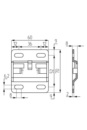 Планка крепежная для накладного навеса CAMAR