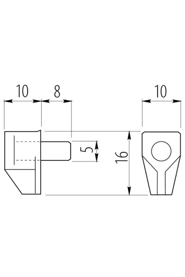 Полкодержатель SAFETY L-001 прозрачный PP-SPL001-01 GTV