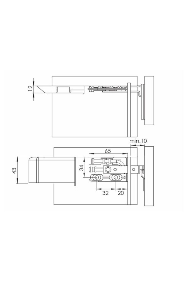 навес для ящиков 65 кг.,  комплект, белый  (100)