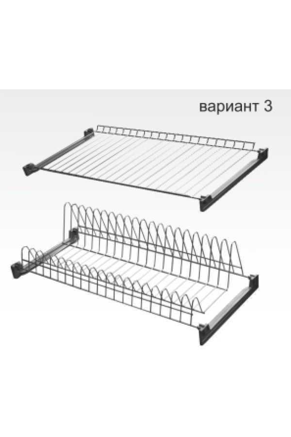 Посудосушитель 700мм LOFT черный с поддоном