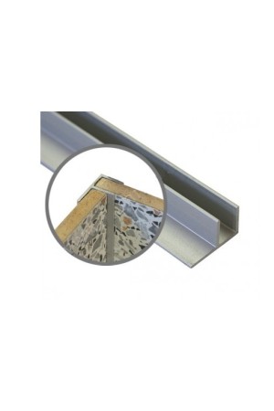 планка для щита 4мм угловая матовая 600 мм