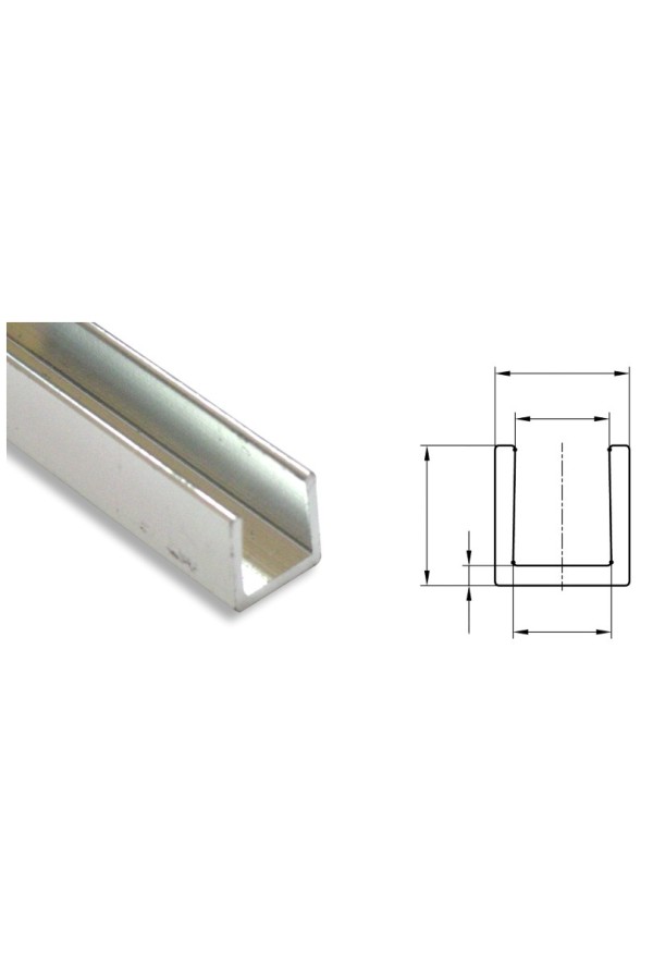 планка для щита 6мм торцевая матовая 600 мм