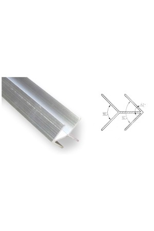 планка для щита 4мм угловая матовая 600 мм (елочка) / 6334