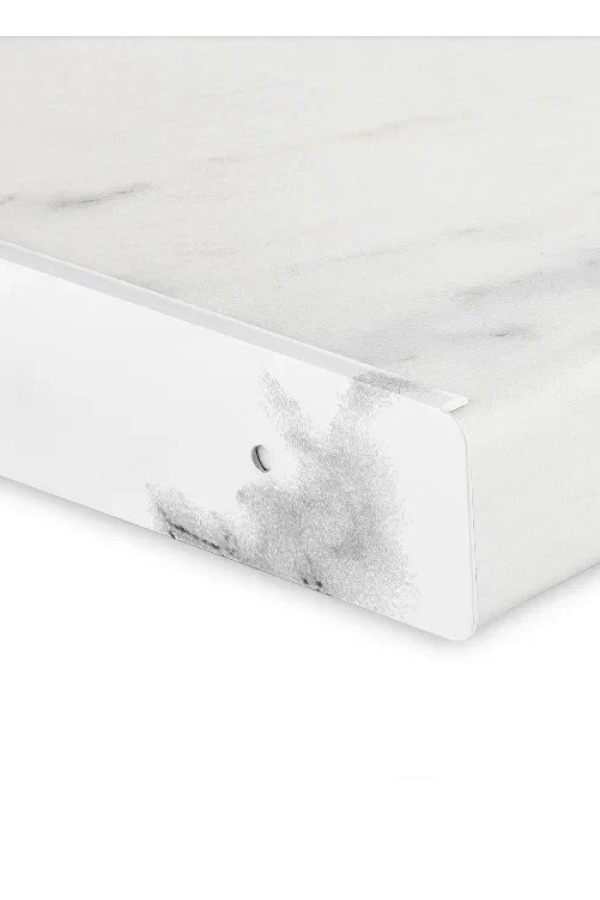 планка торцевая 38*1R*3027М мрамор белый