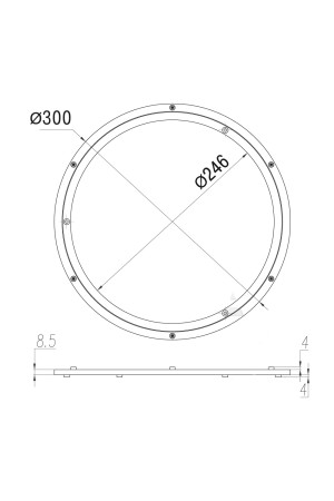 площадка поворотная D300 на подшипниках алюминий