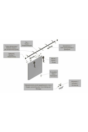 Раздвижная система LOFT, черный матовый A-SN-LOFT-200-20MN GTV