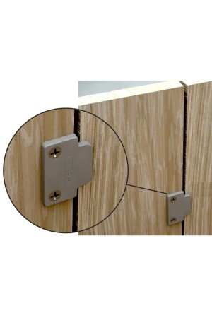 Ограничитель хода двери прямой пластиковый серый