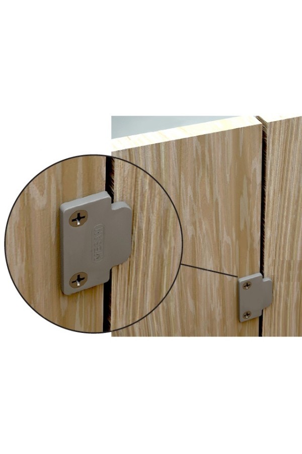 Ограничитель хода двери прямой пластиковый серый