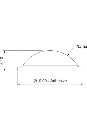 Амортизатор самоклеющийся 10*3,2мм силикон прозрачный 288шт на листе