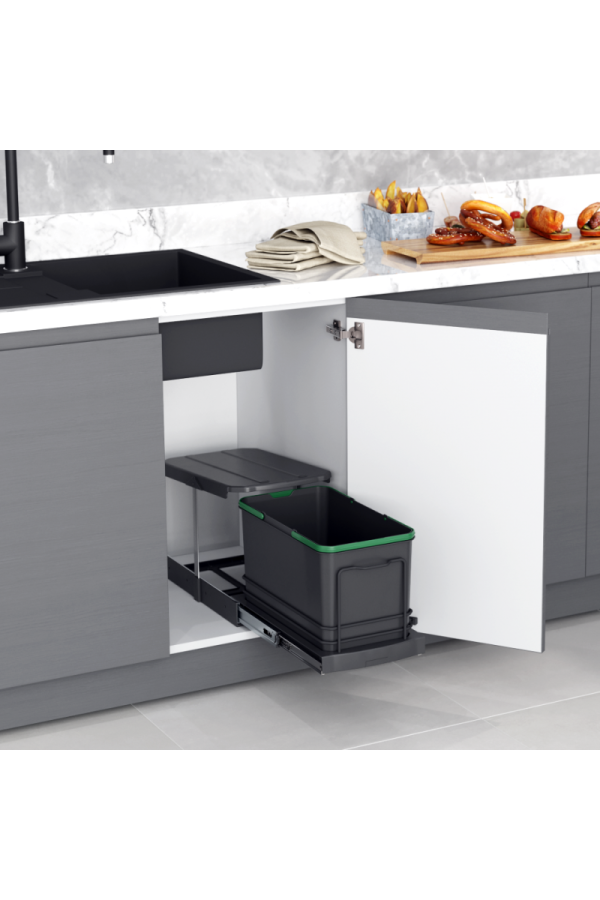 контейнер д/отходов STARAX Small Busket 16л.в базу 400мм(260*440*300),антрацит/ S-2573-A