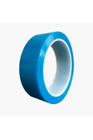 лента клейкая 300ммх100м, ПЭТ,синяя, не ост. след