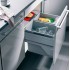 контейнер д/отходов Euro Cargo-S в базу 600мм, 2*30л, светло-серый/3610-62