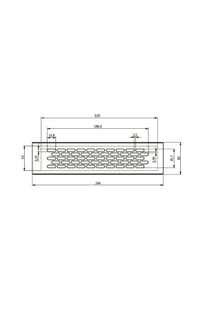 решетка вентиляционная GTV 245*60мм, золото (25шт)/KK-W60245-21